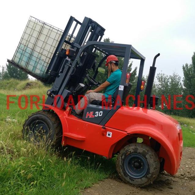3tons tough terrain forklift ready to accept order
