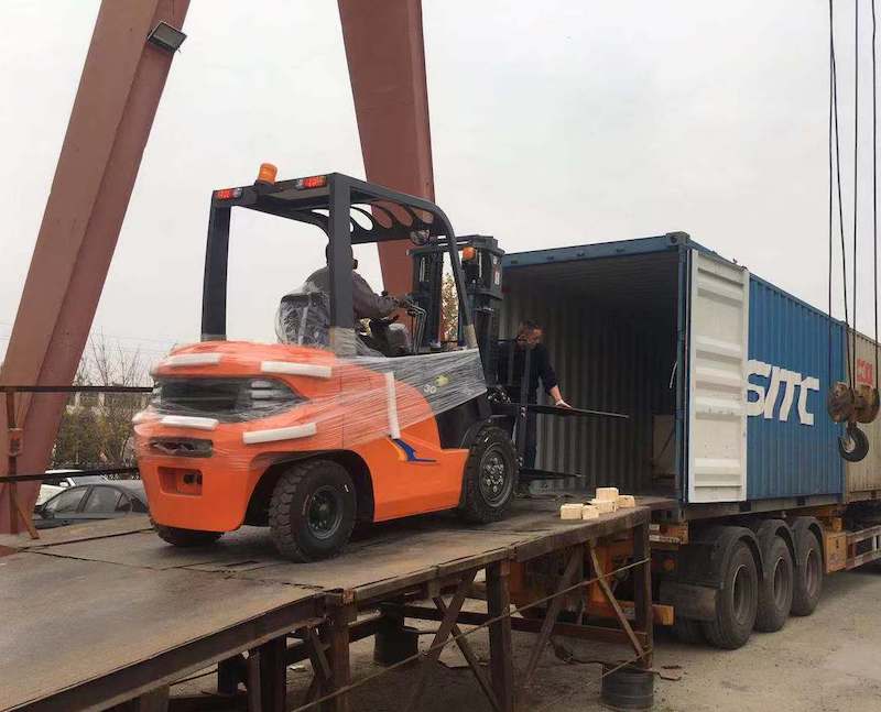 3tons electric forklift delivery to overseas customer